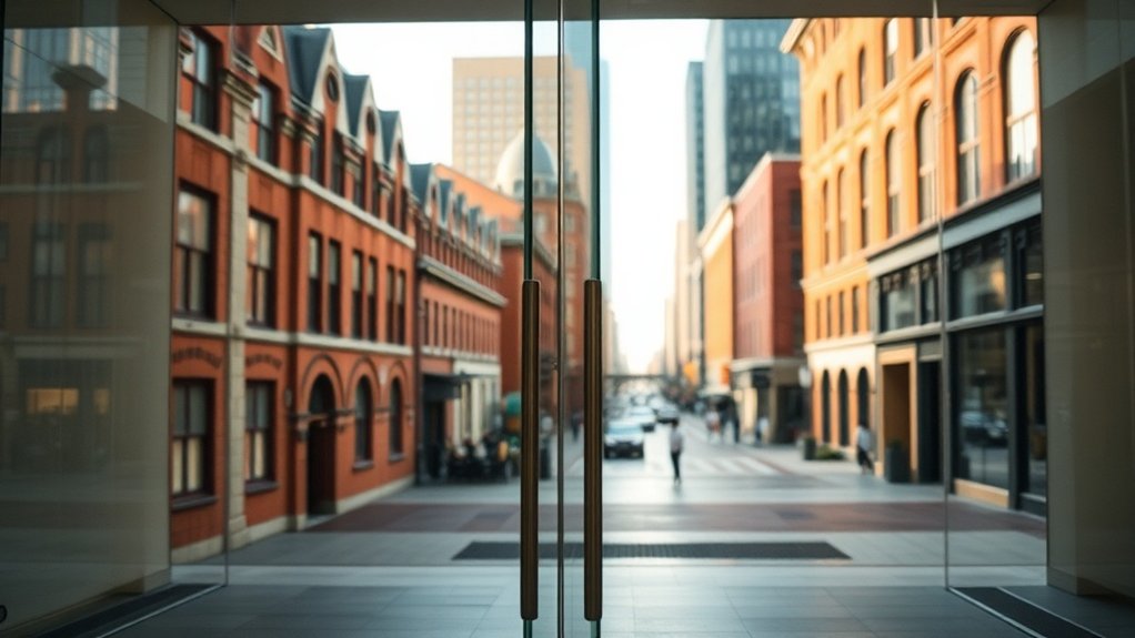Glass Doors Downtown